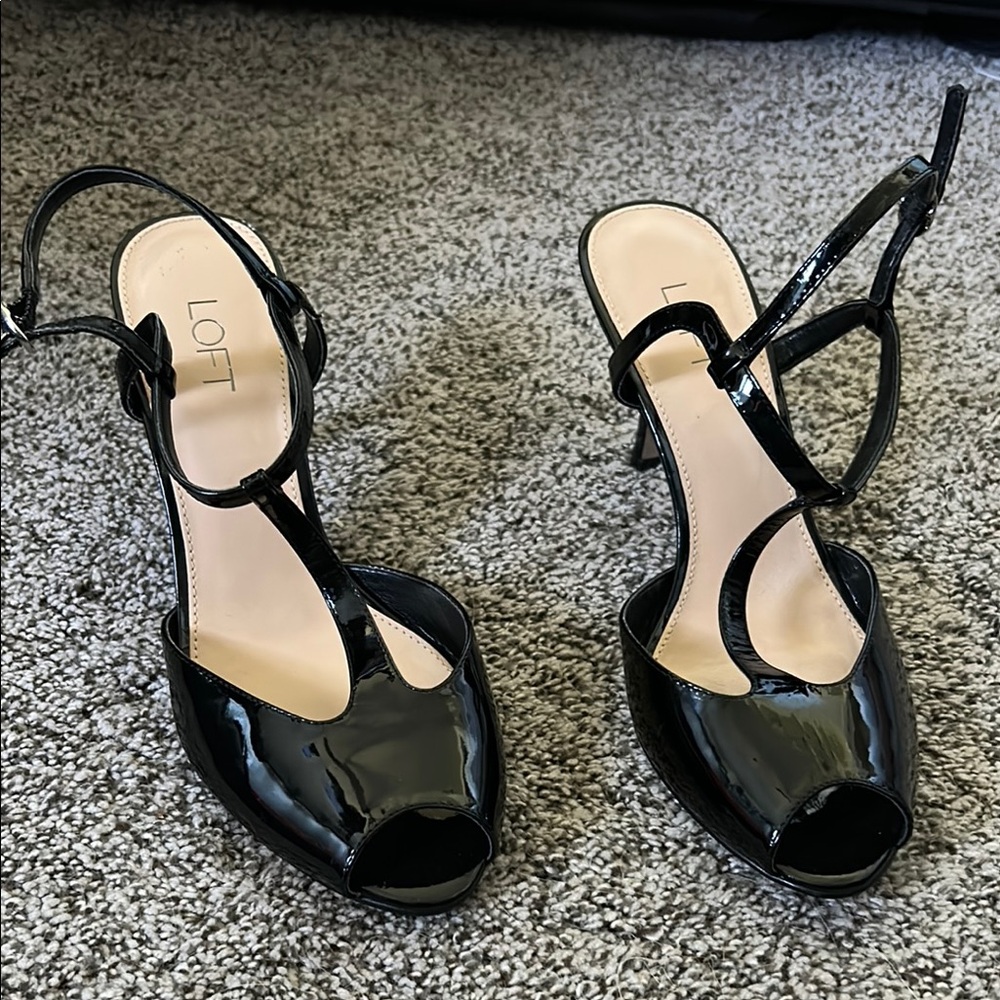 LOFT Black Patent Leather Women's Heels